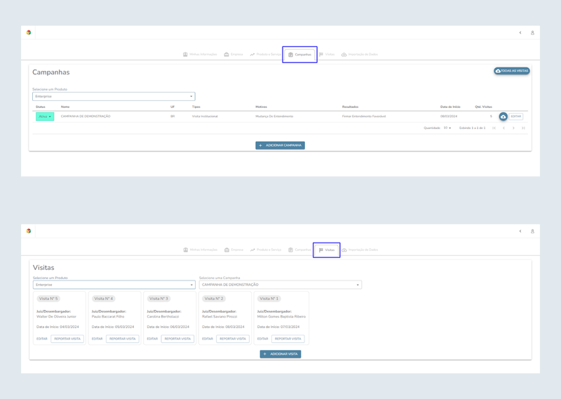 Com esta opção, é possível fazer o registro de todos os seus planos de ações e estratégias, comparando resultados antes e depois das campanhas.