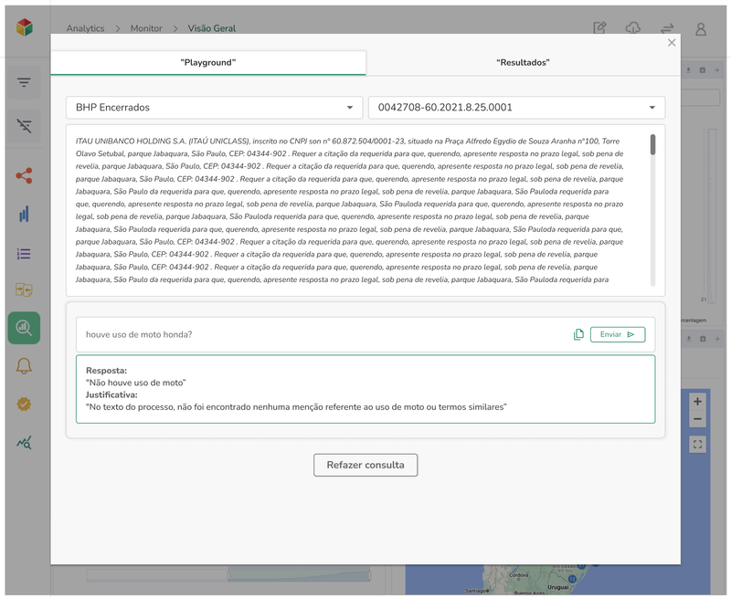 Com o GPT, você pesquisa sentenças de processos, faça perguntas e receba respostas em formato de arquivo.